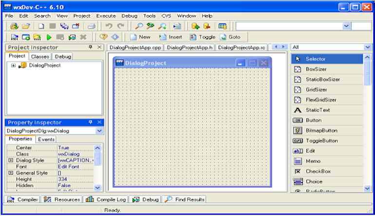 screenshot compilatore wxDev_c++